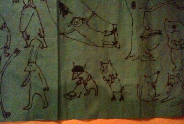 Napkin drawn in Paris
