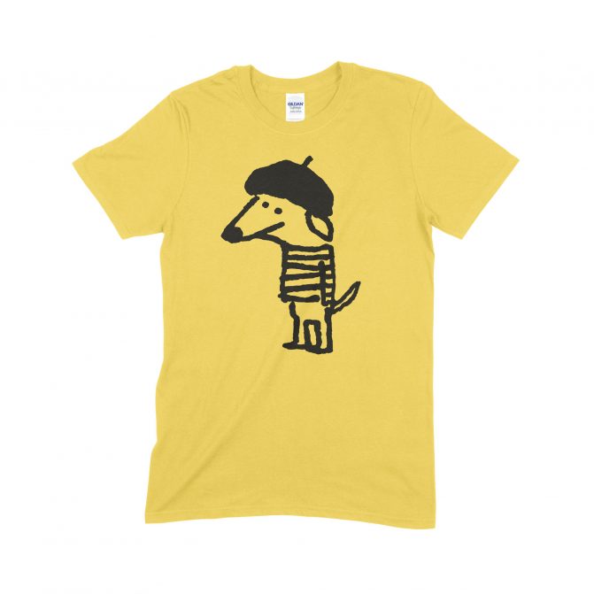 Beret Dog yellow T-shirt